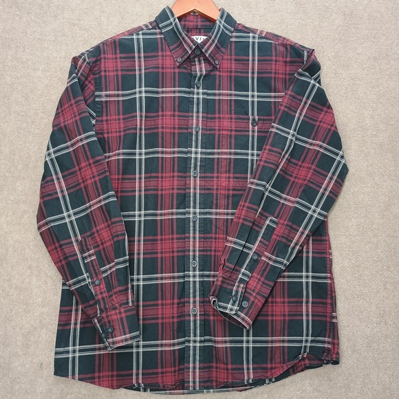 Orvis Men's MEDIUM Black Red Plaid Button Down Long Sleeve Shirt - Picture 1 of 5